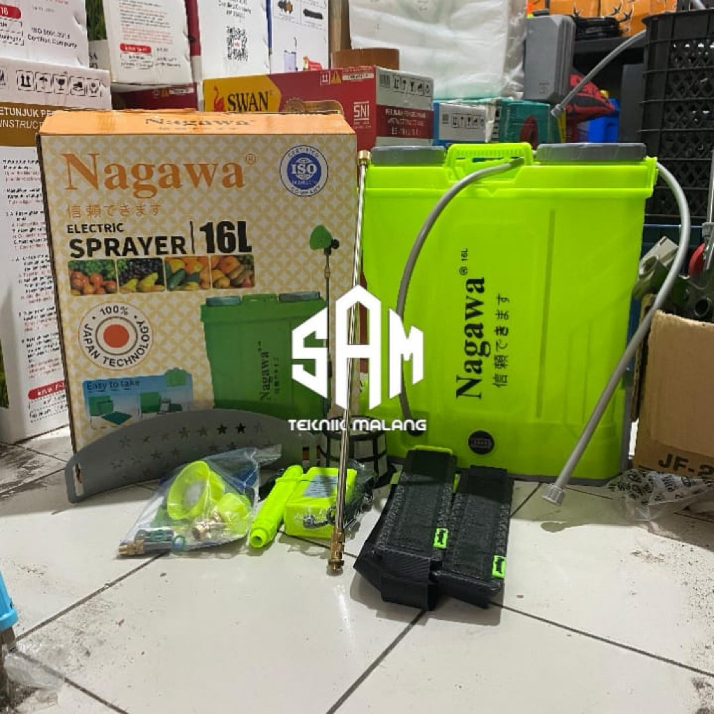 Sprayer Elektrik Nagawa Atau Yokohama Tanki Semprot Cas 16 Liter Alat Semprot Elektrik Otomatis