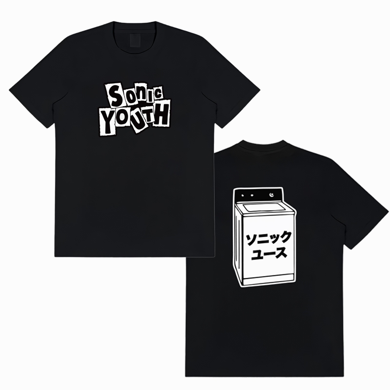 T-Shirt Band Sonic Youth Logo Japan - Kaos Band Musik Premium Unisex