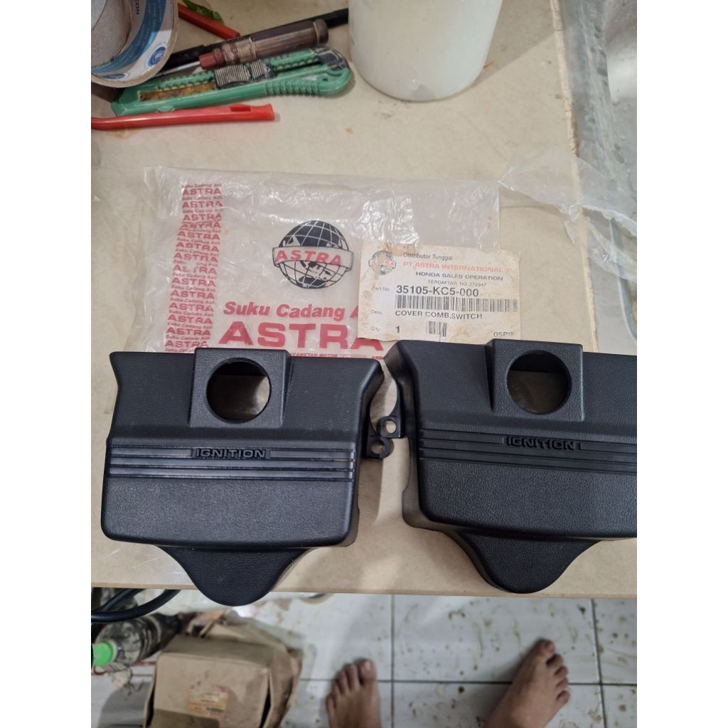cover stang tutup kunci kontak cover kunci kontak honda glpro glmax gl pro gl max platina CDI whiten