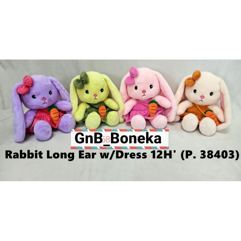 Boneka Animal Rabbit Long Ear Dress By Seulgi , Boneka Kelinci Lucu Bahan Halus By Seulgi