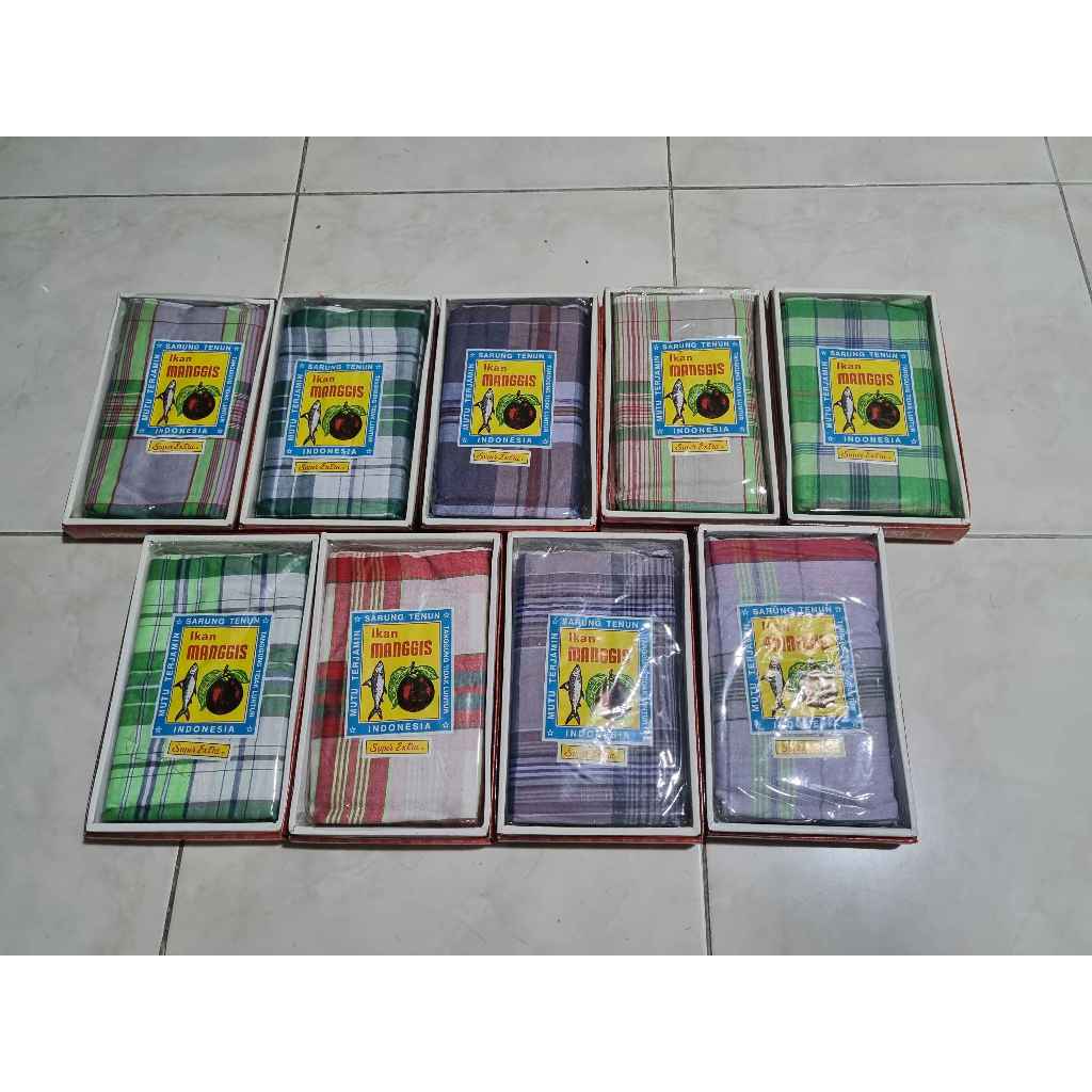 [CUCI GUDANG] SARUNG TENUN CAP IKAN MANGGIS