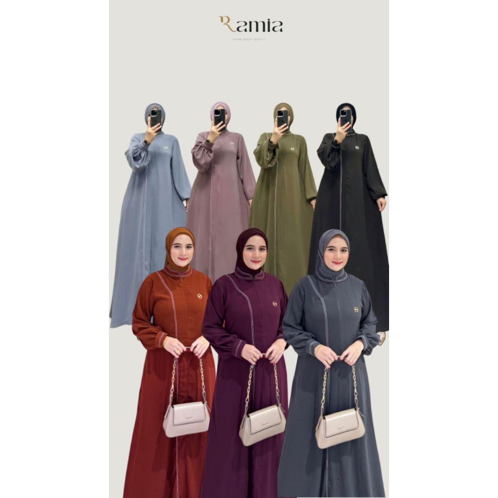 GAMIS DRESS KOMBINASI VARIASI BENANG SMOKE premium arabian busui friendly gamis simple gamis pengaji