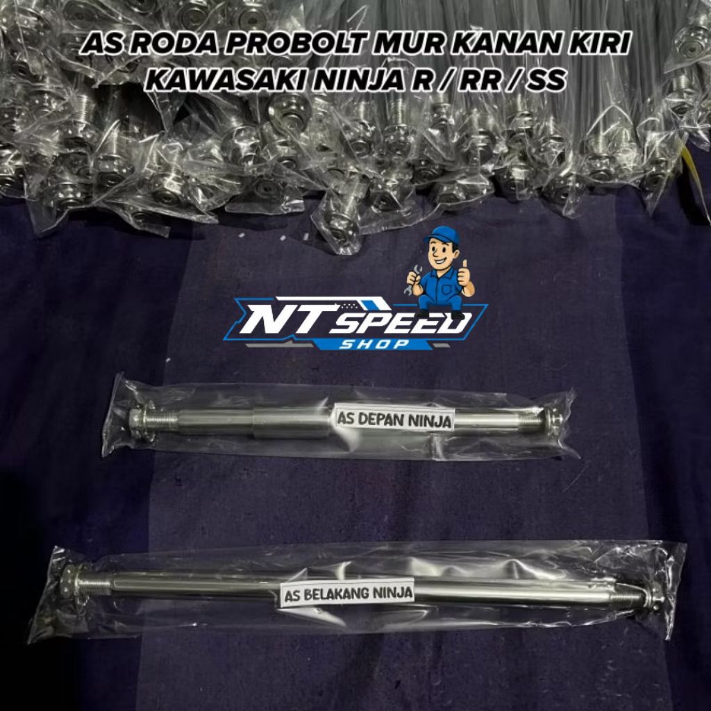 As roda probolt ninja as roda depan belakang mur kanan kiri kawasaki Ninja R / RR / SS