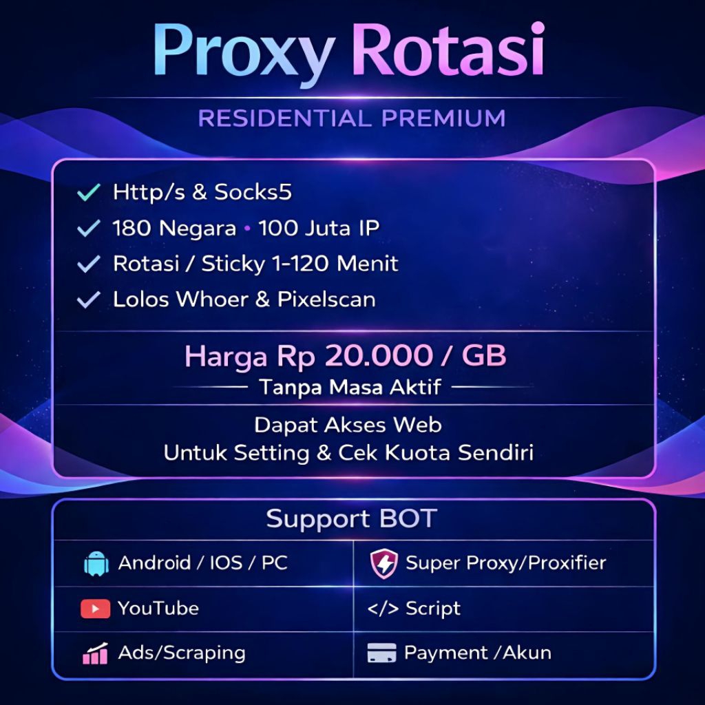 Proxy Rotasi Residential Premium