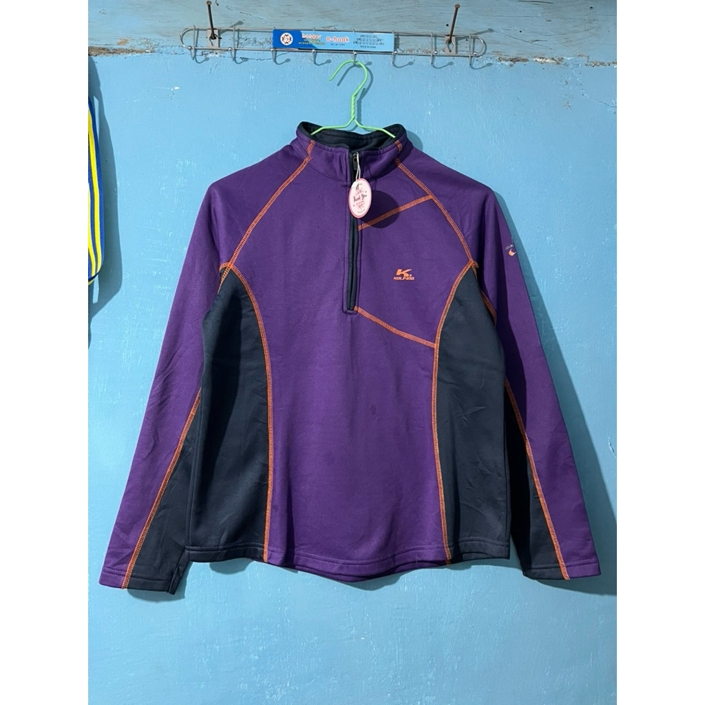 Jaket Outdoor KOLPING Half Zip Pria/Wanita – Sweater Hangat Sport Hiking Training Baju Gunung Mid La