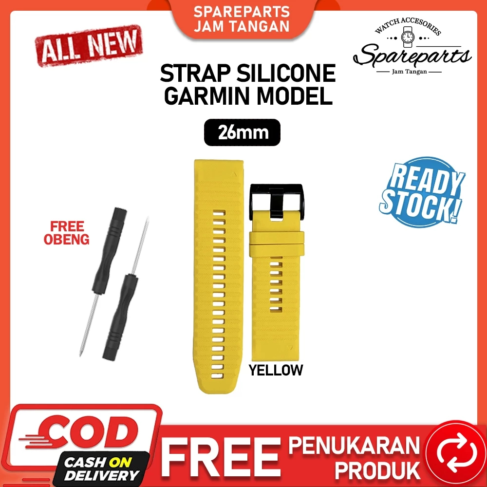 Rubber Strap Tali Karet Jam Tangan Garmin D2 Bravo D2 Charlie D2 Delta Mach 1 Pro Mach 2 51mm