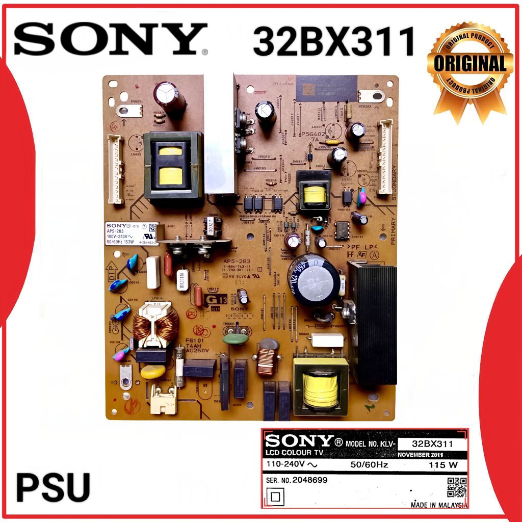 PSU SONY 32BX311 32" 32 BX311 BX 311 Power Suplai LED LCD TV Soni 32 inch Original Bergaransi