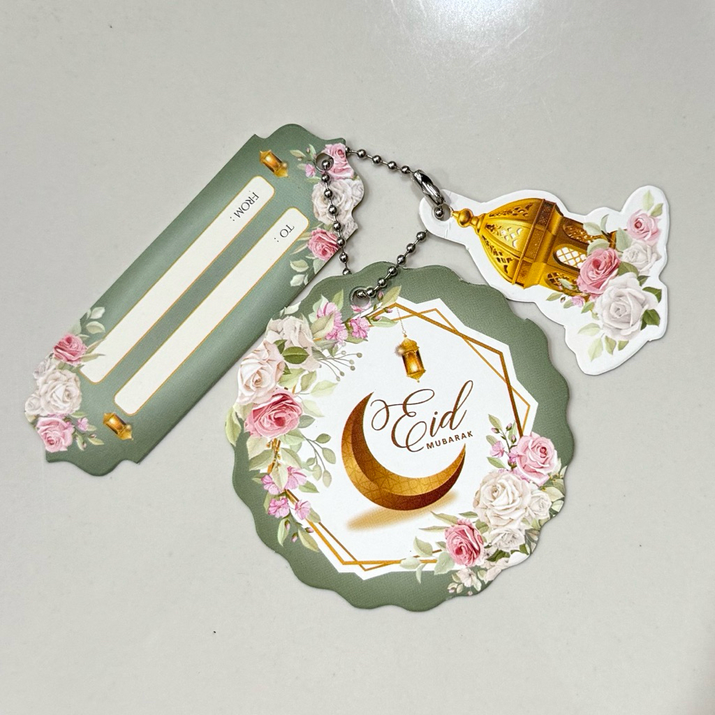 Hang Tag Set Idul Fitri Isi 3PCS & 5PCS Hang Tag Set Lebaran Isi 3 Tag Design Unik dan Mewah Hang Ta