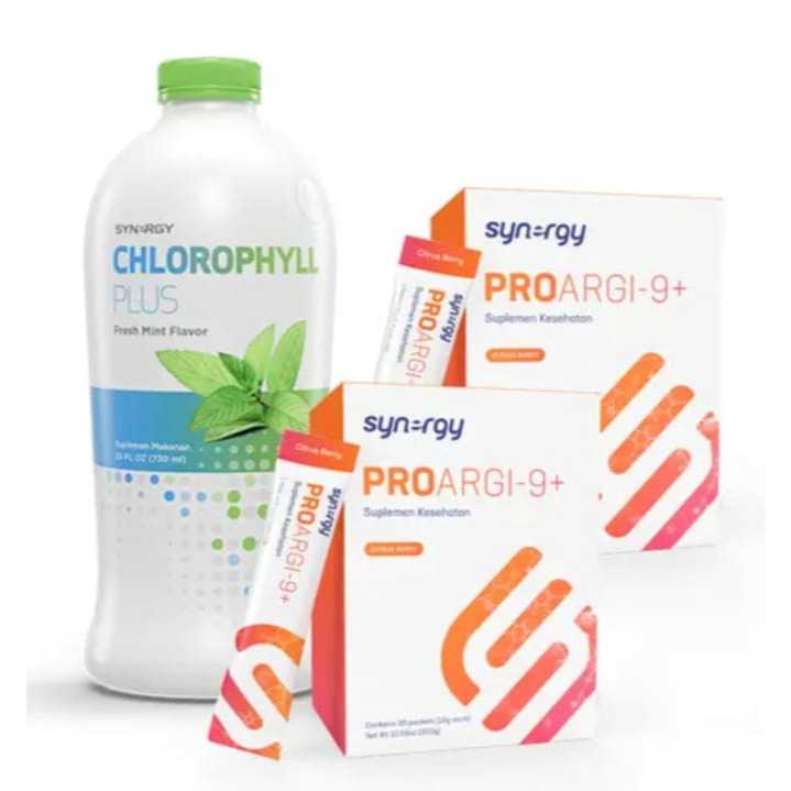 ProArgi-9+ Synergy Original USA 2 Box + Bonus Chlorophyll Plus | Dukungan Sirkulasi & Nutrisi Kardio