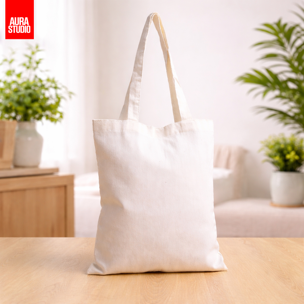 Tas Totebag Cutton Kanvas Premium 35x40 Polos
