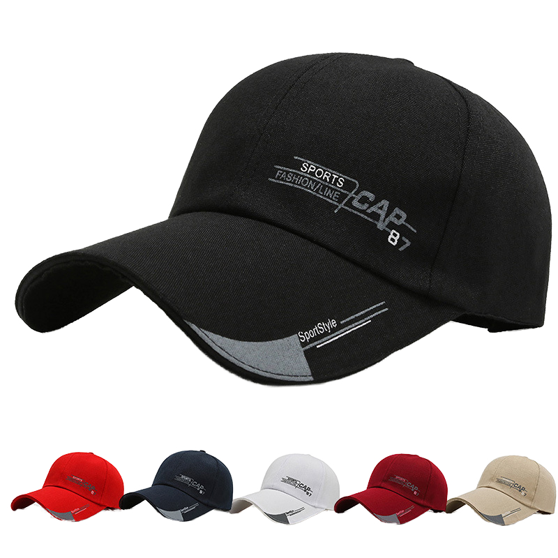 Topi Baseball Outdoor Line Cap Long Visor Panjang