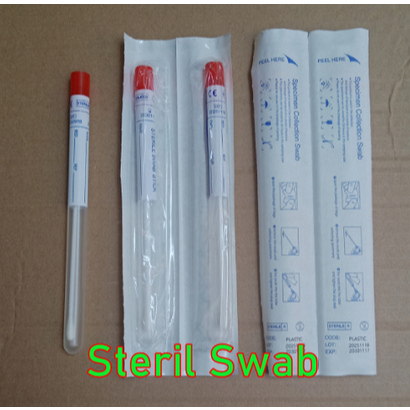 TRANSPORT SWAB KAPAS LIDI STERIL / Steril Cotton Swab / Transport Swab Steril / Kapas Lidi Spesimen 