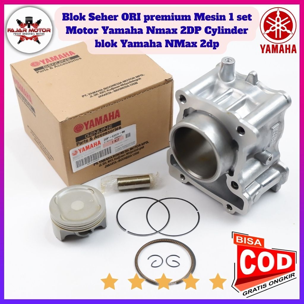 Blok Seher kit Nmax 2DP Original premium Mesin 1 set - Cylinder blok Motor Yamaha NMax 2dp