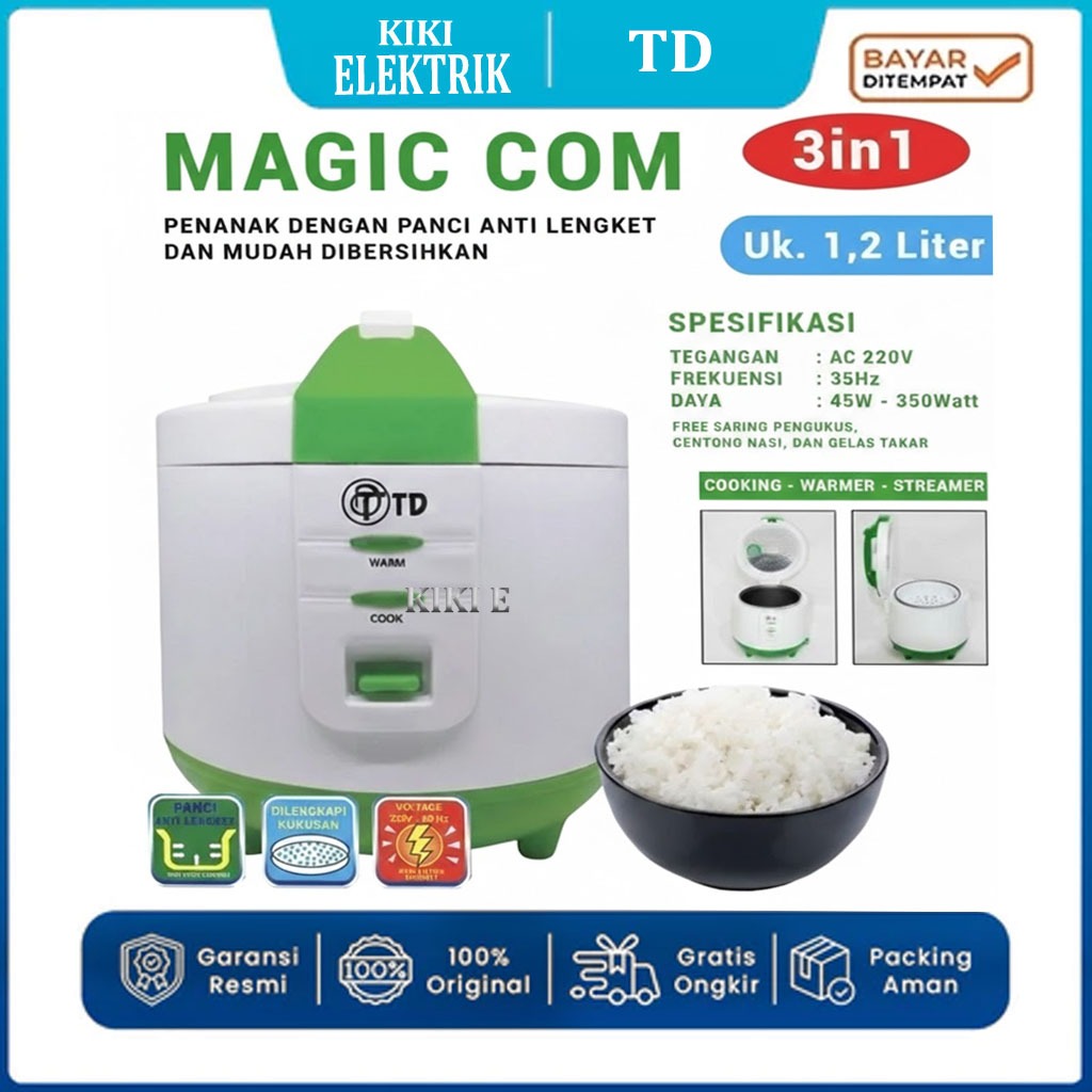 Rice Cooker Omicko / TD  National Quality 1.2 Liter - Penanak Nasi Serbaguna