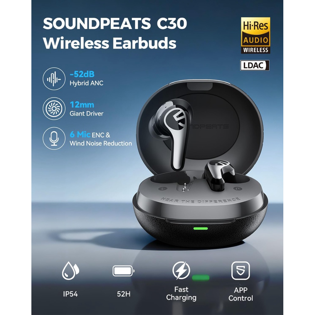 SoundPeats C30 True Wireless Bluetooth Earbuds