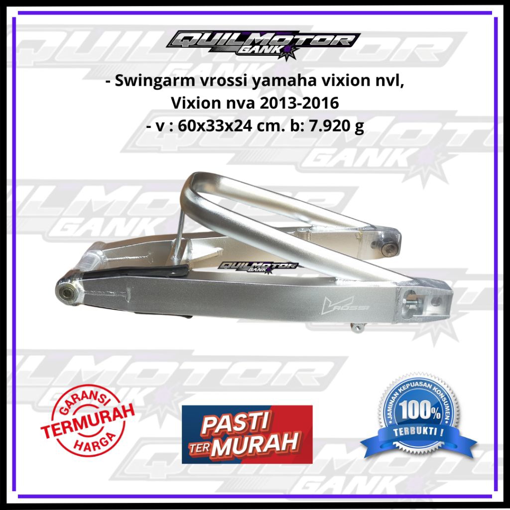 Swing Arm Vrossi Yamaha Vixion NVL NVA New Vixion Lightning Advance Aluminium Model Ninja - Silver