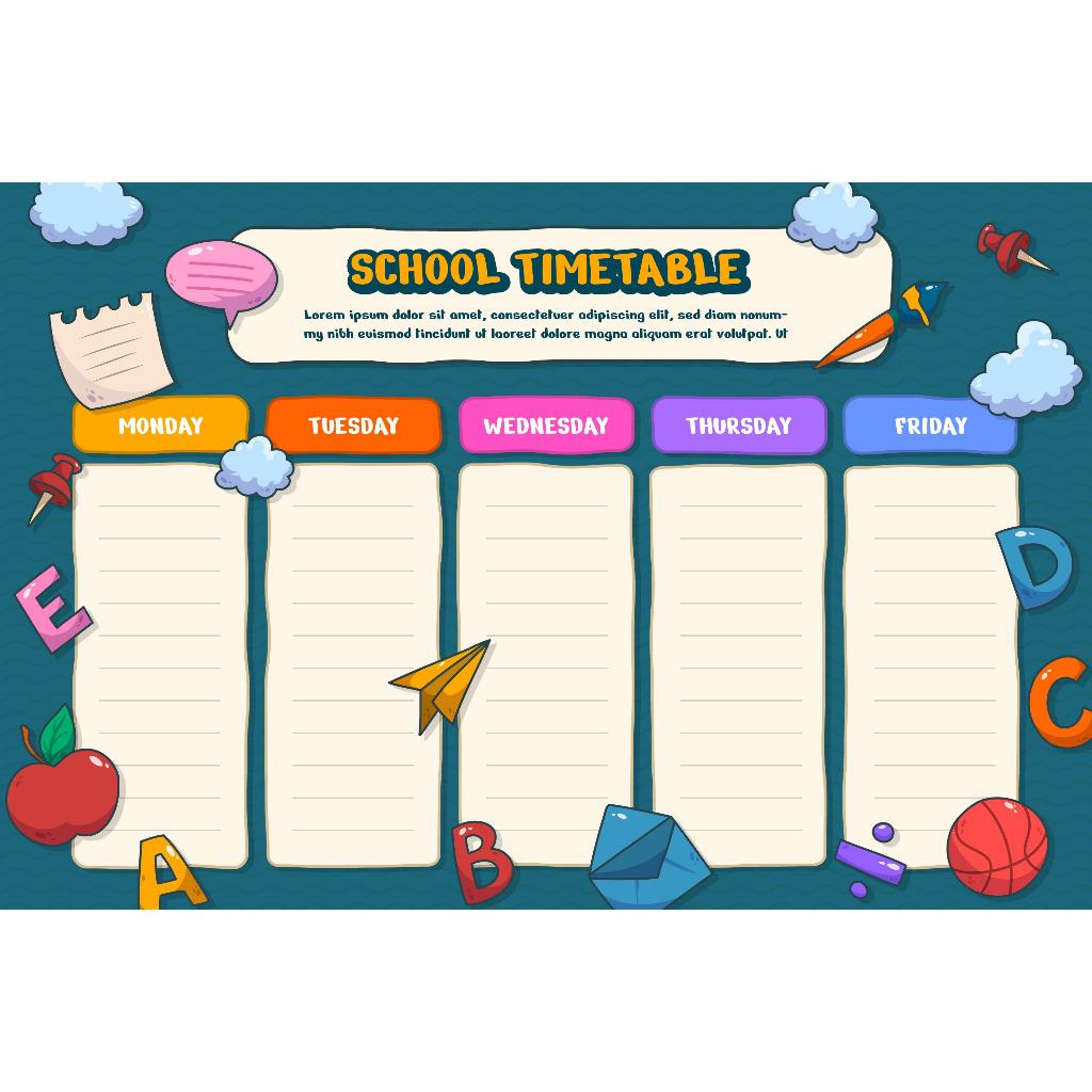 Jadwal Pelajaran Bahan Kertas TIK Karton Tebal 200 gsm Ukuran A4