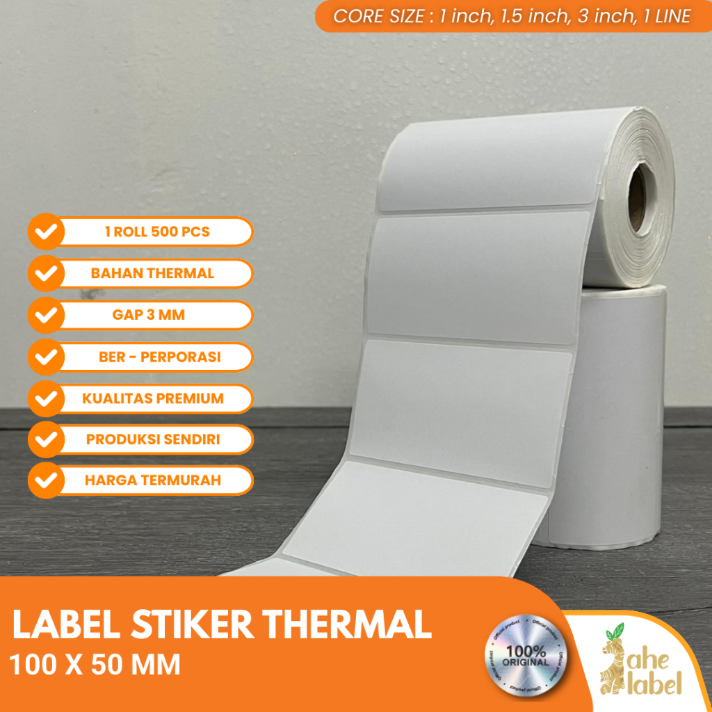 LABEL STIKER THERMAL 100X50 MM 500 PCS