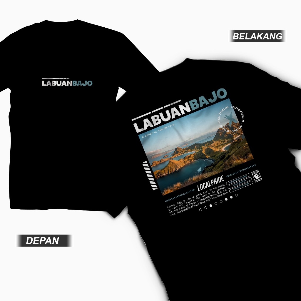 Baju Kaos Distro Labuan Bajo terbaru pria wanita