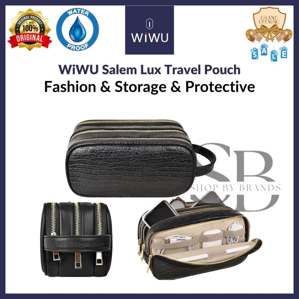 Tas Travel WIWU Salem Lux Crocodile Pouch - Storage Handbag Tas Organizer Clutch Original