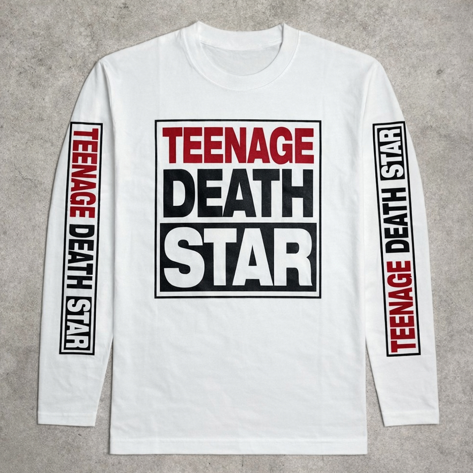 Promo Long Sleeve Teenage Death Star Vision White Merchandise Kaos Lengan Panjang T-Shirt Katun