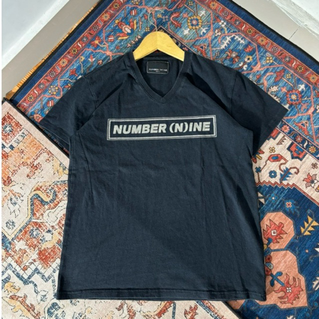 Vintage 90s Number (N)ine Japan V neck Shirts Streetwear T Shirt Size S