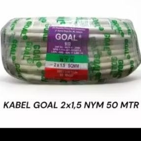 GOAL NYM 2X1,5 2X1, 5 50M KABEL LISTRIK PUTIH TUNGGAL ISI 2 NYM 2X1.5 1ROLL 50 METER GOAL