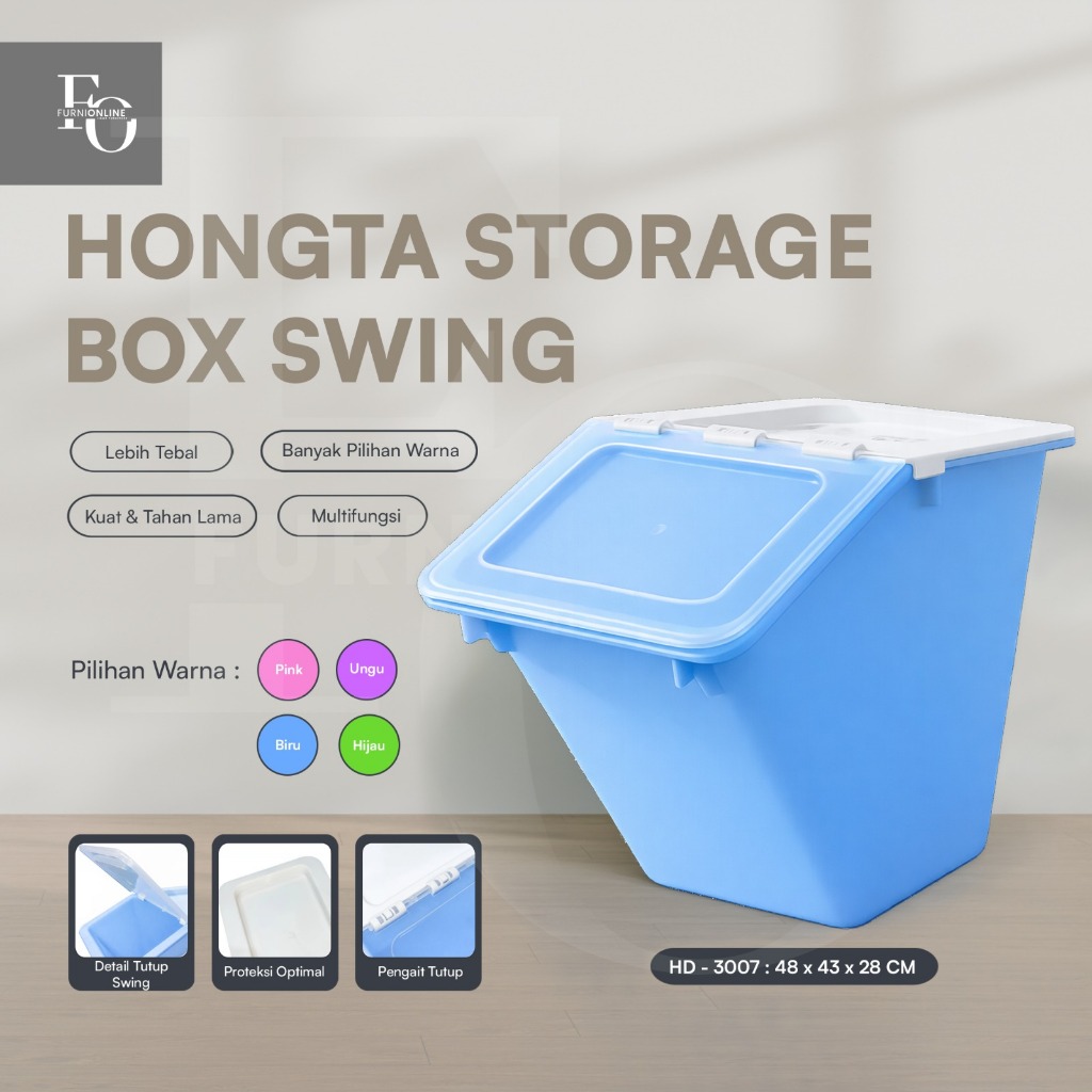 HONGTA - Storage Box Swing RICE BOX / Tempat Beras / Slide / Box Pemilu KPU
