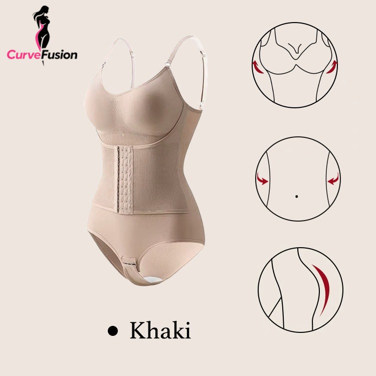 CurveFsuion Full Body Suit/Korset Seluruh Badan/Pembentuk Badan /Pakaian Pelangsing Badan/Korset Pel