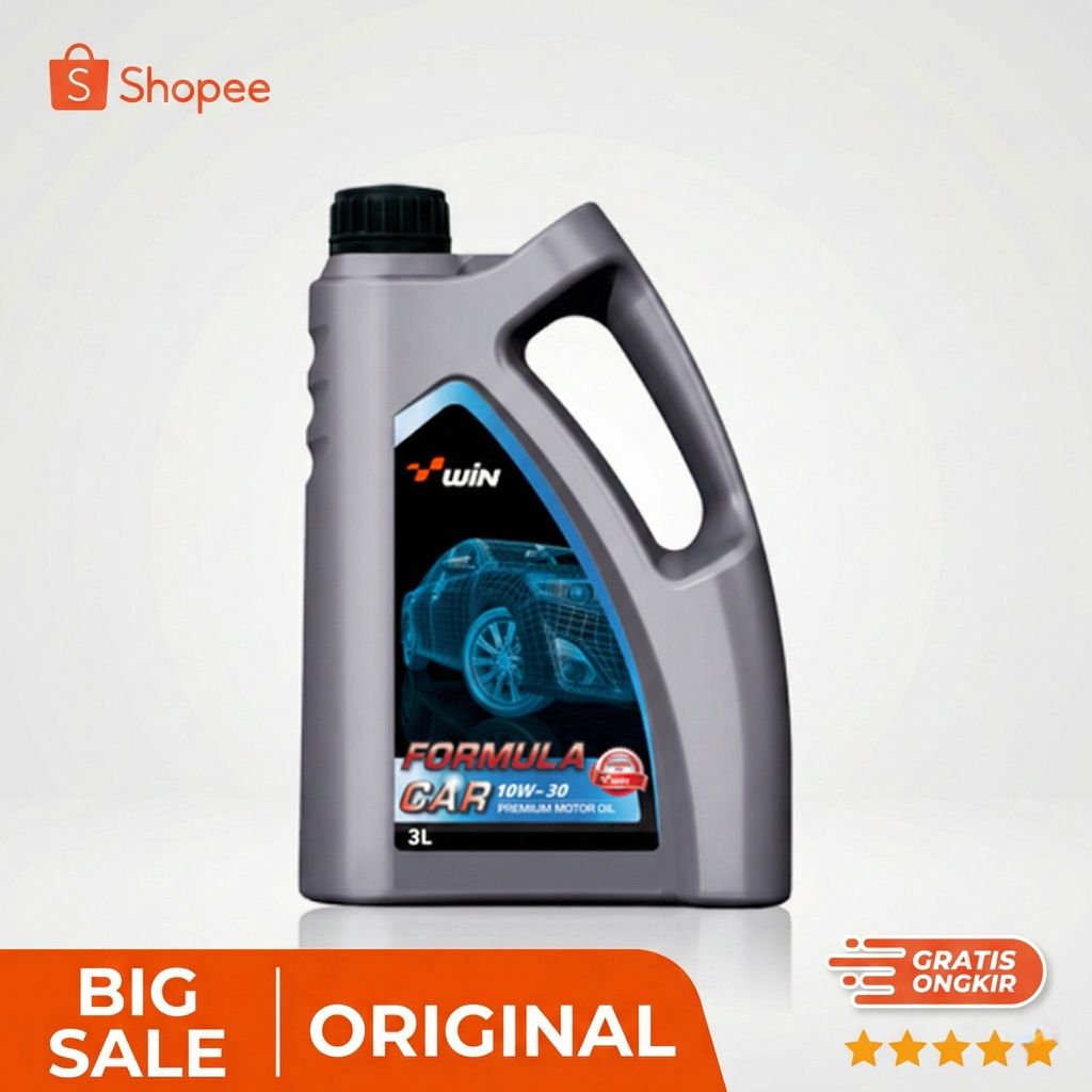 [ORIGINAL] Oli Mesin Bensin WIN Formula Car 10W30 3 Liter