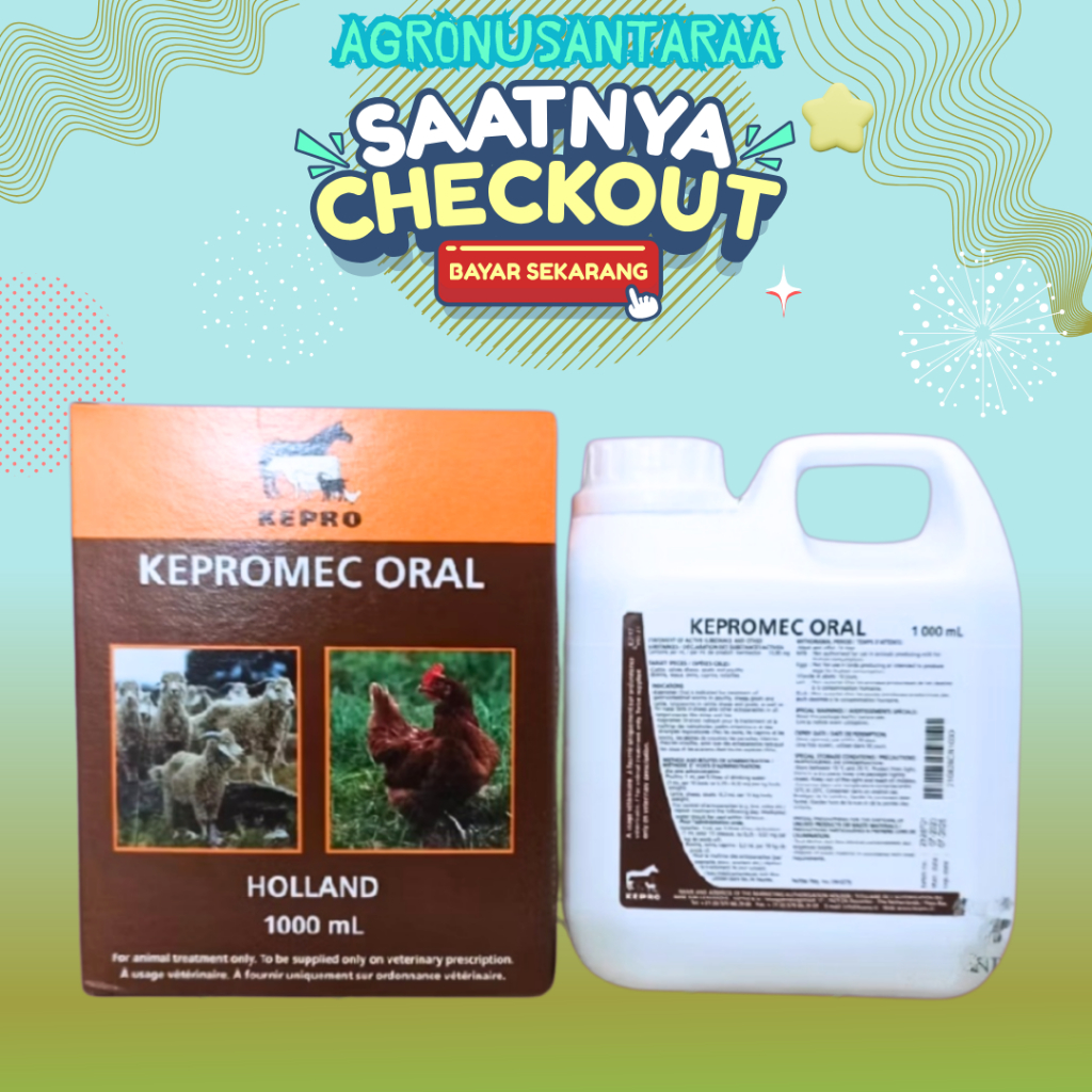 KEPROMEC ORAL 1 LITER ORIGINAL BY OTASINDO - Ampuh Atasi Cacingan, Kutu, Kudis & Scabies Hewan.