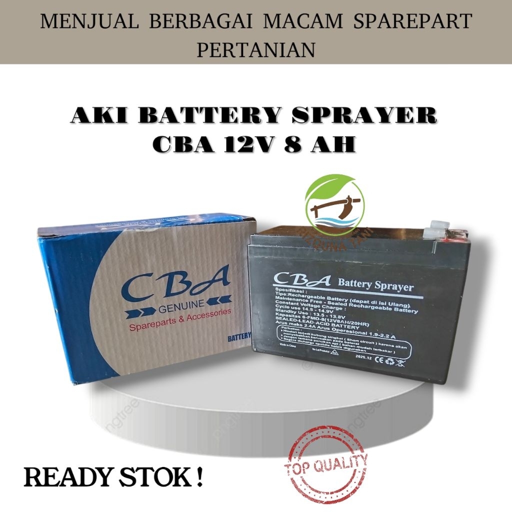 AKI  BATTERY CBA 12V 8AH / AKI TWN ORIGINAL / AKI SPAREPART / AKI UPS/ AKI MOBIL MAINAN/ AKI PORTABE
