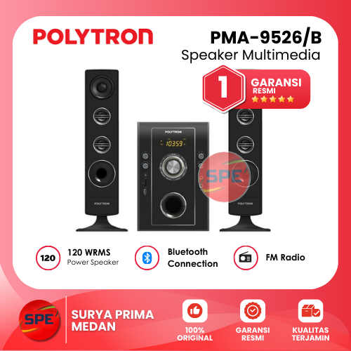 SPEAKER MULTIMEDIA POLYTRON PMA 9526 /B GARANSI RESMI (MEDAN)