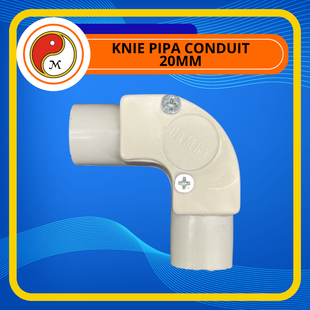 Knie Pipa Conduit 20mm / Elbow Siku Conduit Listrik 20 mm – Sambungan Pipa PVC Instalasi Listrik