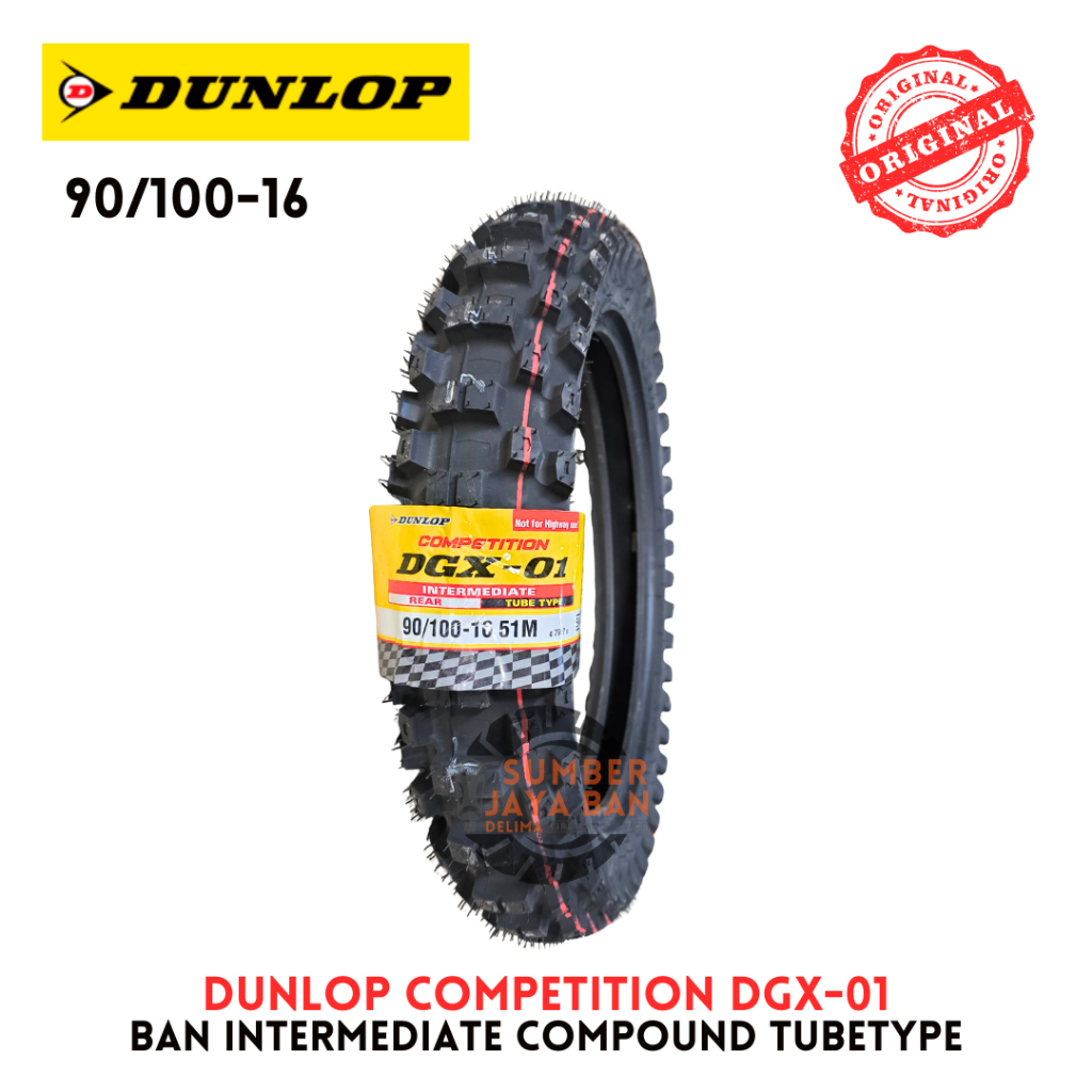 Dunlop DGX-01 90/100-16 Ring 16 90/100 Ban Motor Trail Ban Cangkul Ragi Kasar Langsir Tubetype Non T