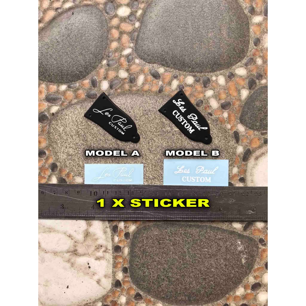 Les Paul Custom Logo Sticker Tutup Truss rod Headstock Neck Gitar Gibson Lespaul Akustik Elektrik Tr