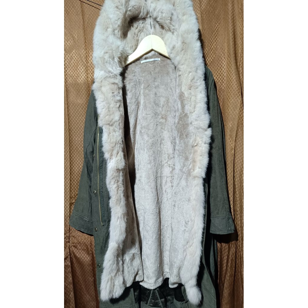 jaket parka bulu kelinci jaket parka army bulu kelinci jaket winter sherpa bulu kelinci jaket musim 