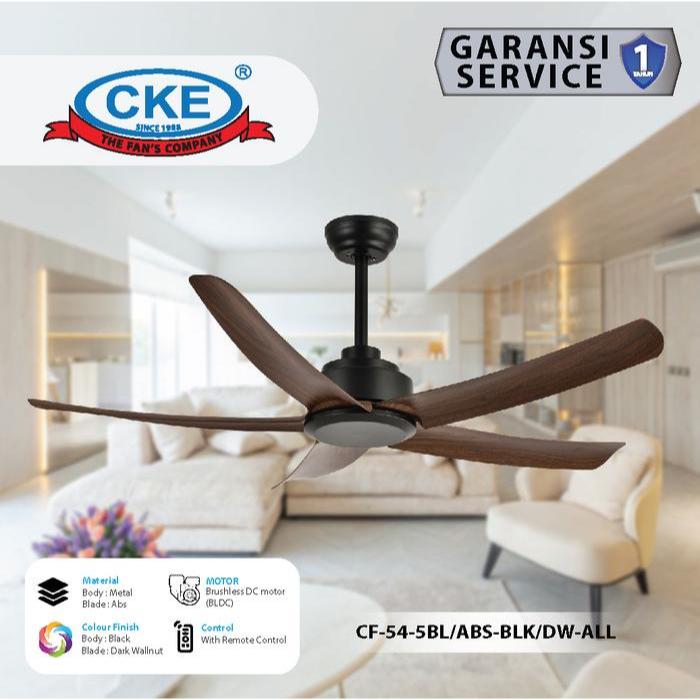 Kipas Angin Gantung Plafon Baling Dekorasi 54" Inch Ceiling Fan Hias - Light Wood