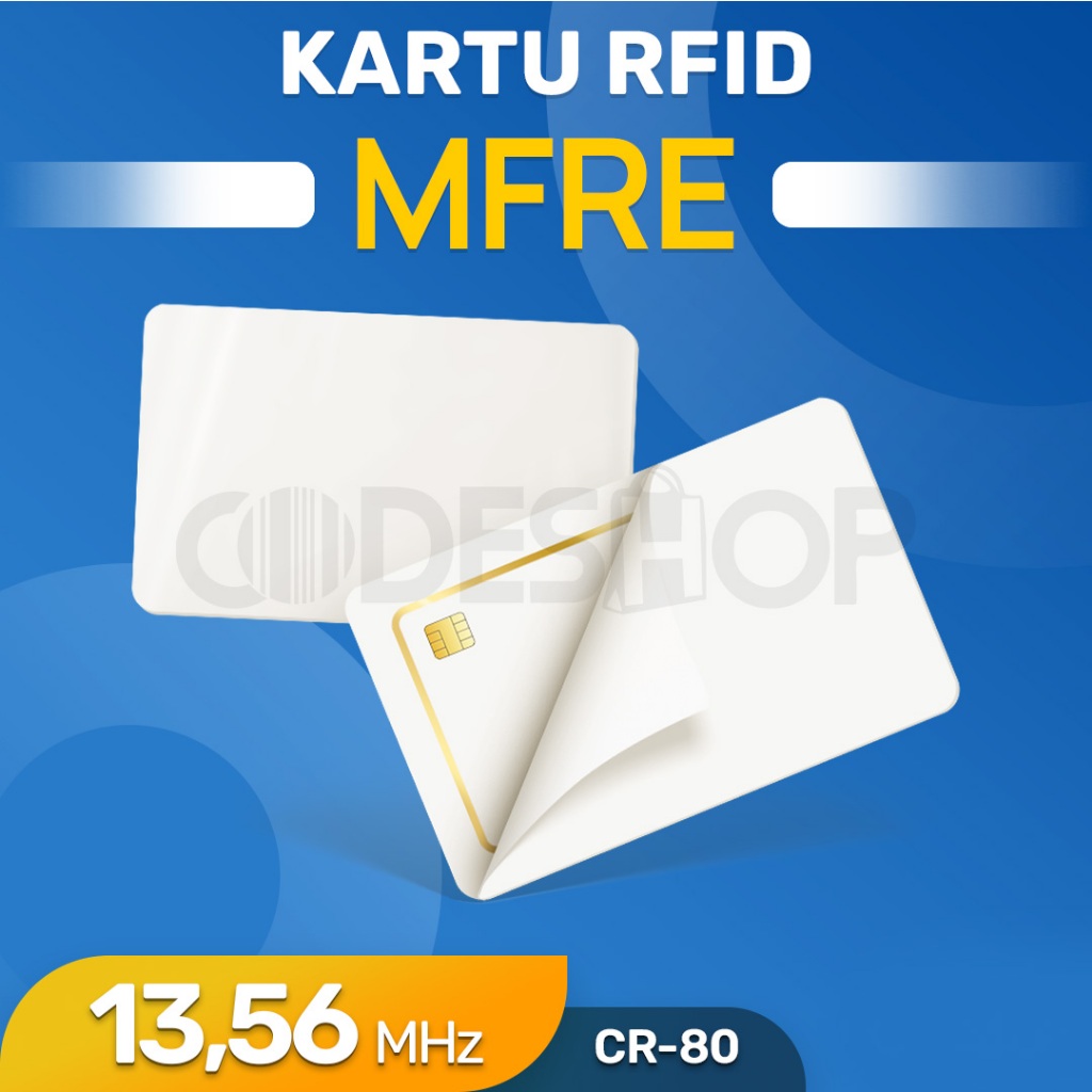 Kartu RFID MFRE 13.56 Mhz Kartu Putih Polos PVC