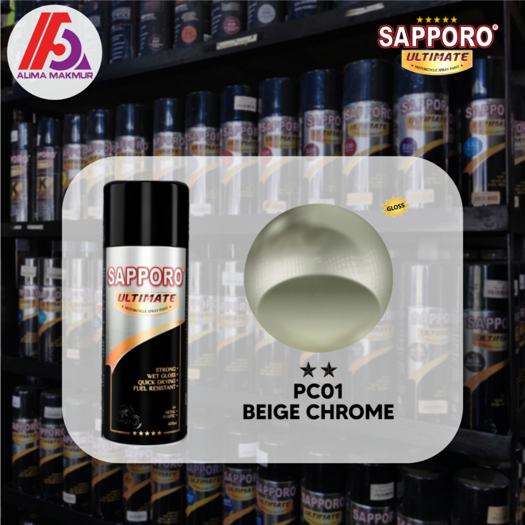 Sapporo Ultimate PC01 Beige Chrome 400cc / Pilok Sapporo Beige Chrome / Pilok Chrome Sapporo