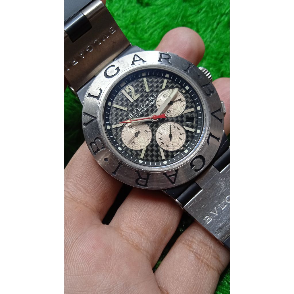 Jam Tangan Bvlgari Titanium Automatic Chronograph