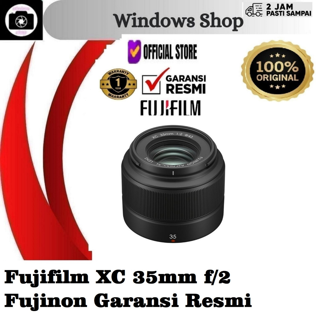 Fujifilm XC 35mm f/2 Fuji Fujinon XC35mm f2 Lensa Fujifilm 35mm f2 Garansi Resmi