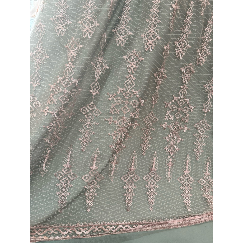 kain tulle bordir soft panel motif etnik sumba. Terbaru..