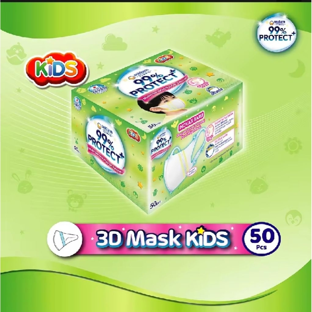 MASKER UNICHARM 99% PROTECT+3D Kids 50PC/1 box