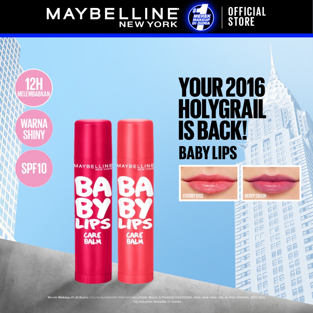 MAYBELLINE OFFICIAL Baby Lips Color Lipbalm SPF 10 Lipbalm Lip treatment Melembabkan Bibir Lip Balm 