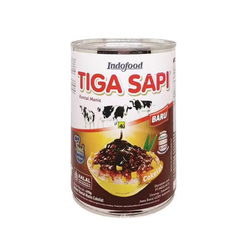 SKM Coklat Tiga sapi 490gr COKLAT / Coklat Susu Kental Manis Tiga Sapi