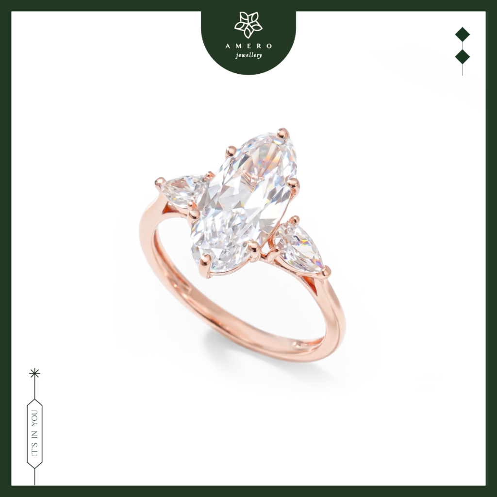 Cincin Emas 17K Diamora DR-81 Amero Jewellery