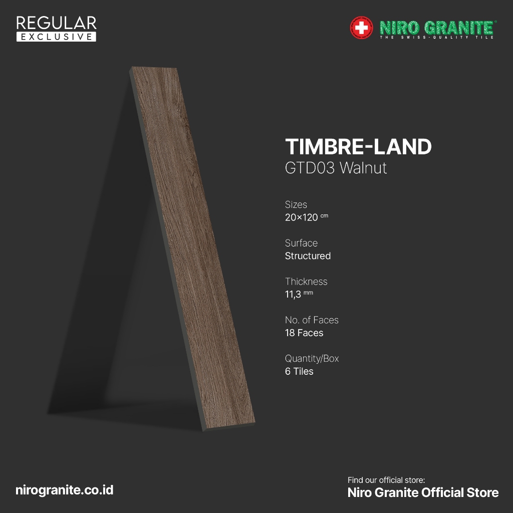 NIRO GRANITE 1st Grade - Timbre -Land GTD03 - Structured - 20 x 120