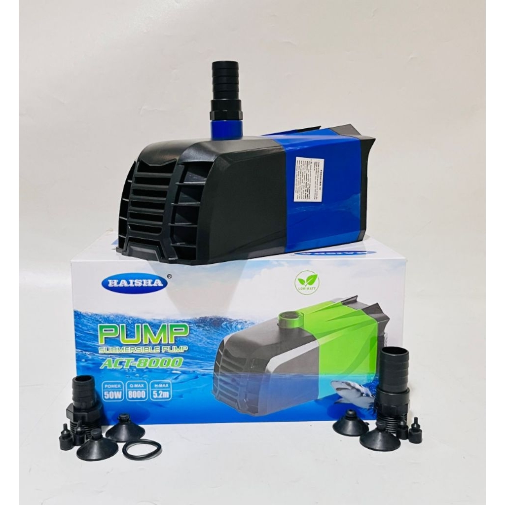 HAISHA PUMP ACT-8000 POMPA KOLAM SUBMERSIBLE PUMP POMPA KOLAM LOW WATT DENGAN KEKUATAN HIGH POWER