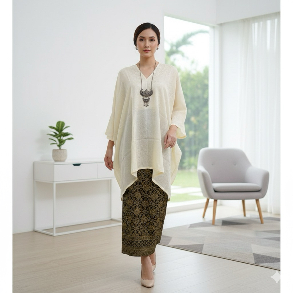 BLOUSE VISCOSE POLOS (HANYA ATASAN)